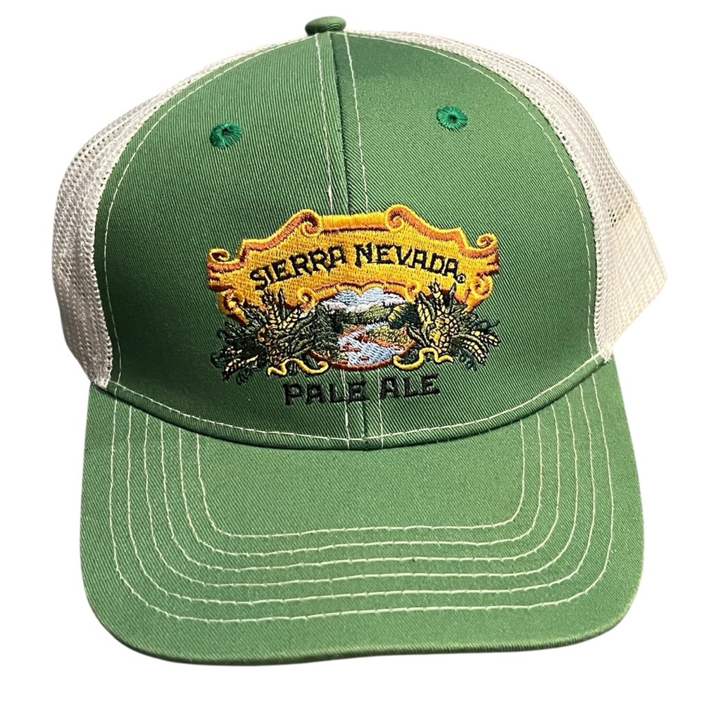 Sierra Nevada Pale Ale Green and White Mesh Adjustable Snap Back Hat Cap OSFM